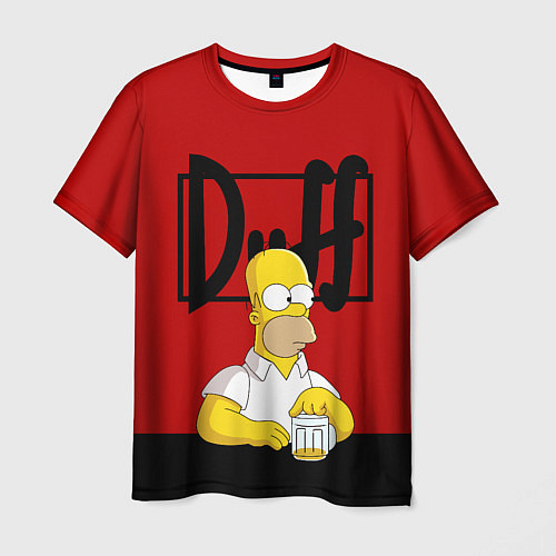 Мужская футболка Гомер и пиво Симпсоны Simpsons / 3D-принт – фото 1