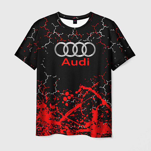 Мужская футболка AUDI АУДИ брызги / 3D-принт – фото 1