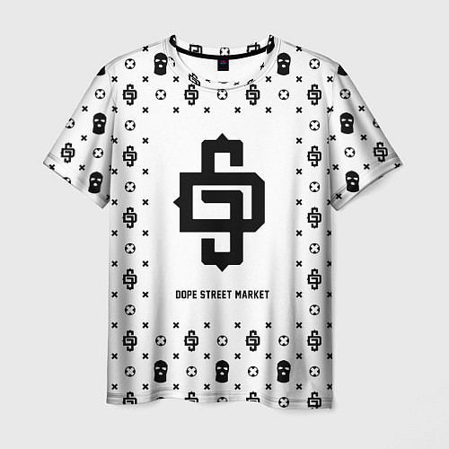 Мужская футболка Узор White Dope Street Market / 3D-принт – фото 1