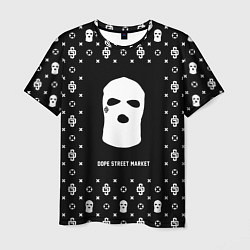 Футболка мужская Узор Black Ski Mask Dope Street Market, цвет: 3D-принт