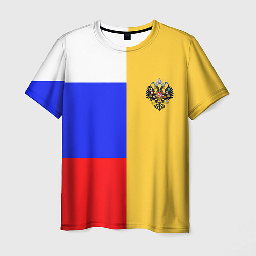 Мужская футболка Имперское знамя ТРИКОЛОР / 3D-принт – фото 1