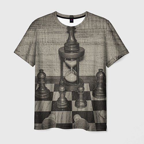 Мужская футболка Старинные шахматы / 3D-принт – фото 1