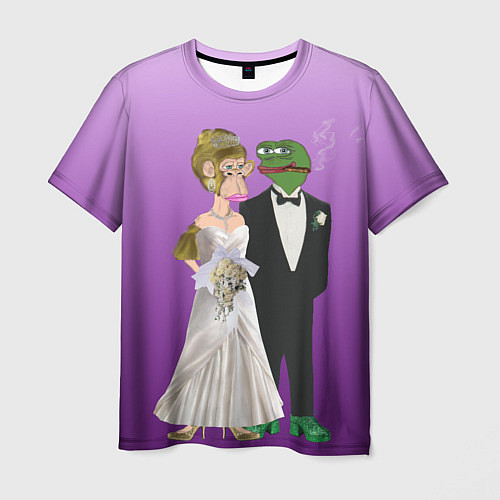 Мужская футболка Свадьба - Чертовски привлекательные / 3D-принт – фото 1