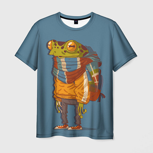 Мужская футболка Лягуха-путешественица / 3D-принт – фото 1