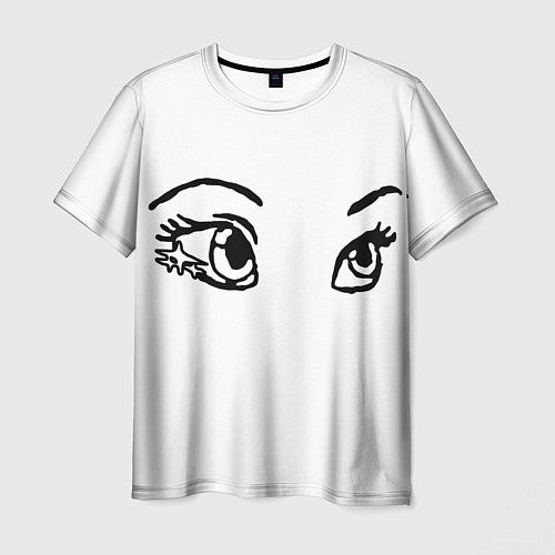 Мужская футболка Милые глаза Красивый взгляд / 3D-принт – фото 1