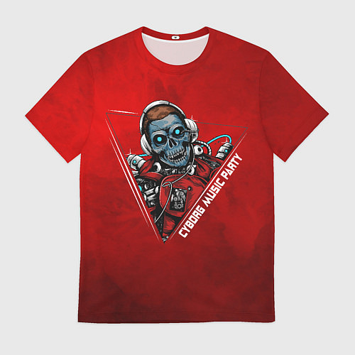 Мужская футболка Cyborg music / 3D-принт – фото 1