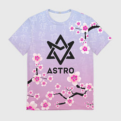 Футболка мужская ASTRO ЦВЕТЫ САКУРЫ, цвет: 3D-принт