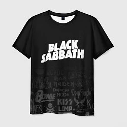 Футболка мужская Black Sabbath логотипы рок групп, цвет: 3D-принт