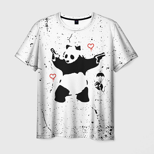 Мужская футболка BANKSY БЭНКСИ панда / 3D-принт – фото 1
