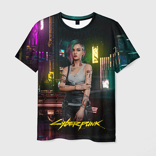 Мужская футболка Judy cyberpunk2077 / 3D-принт – фото 1