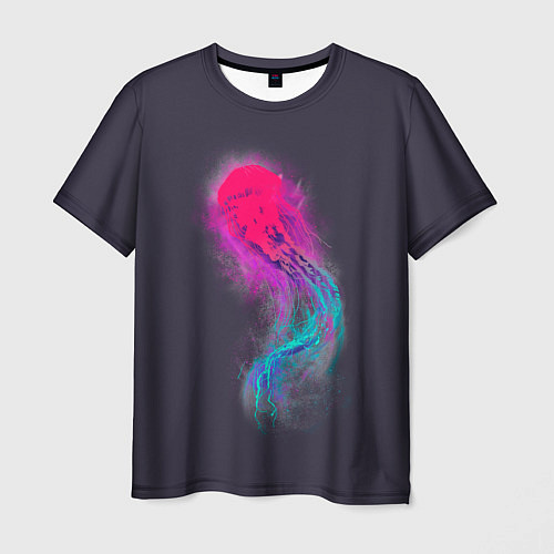 Мужская футболка Медуза Градиент Неон / 3D-принт – фото 1