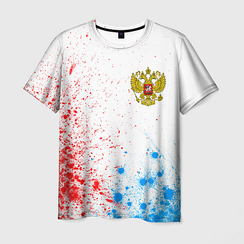 Мужская футболка RUSSIA - ГЕРБ - Арт / 3D-принт – фото 1