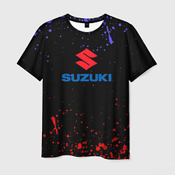 Футболка мужская SUZUKI брызги красок, цвет: 3D-принт