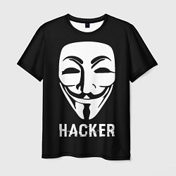 Футболка мужская HACKER Маска V, цвет: 3D-принт