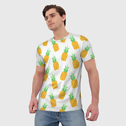 Футболка мужская Поле ананасов, цвет: 3D-принт — фото 2