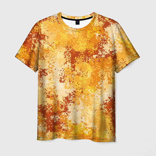 Мужская футболка Спортивный камуфляж Пикси - Апельсин / 3D-принт – фото 1
