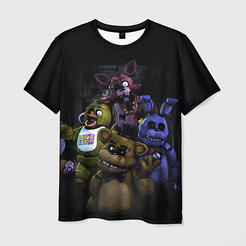 Мужская футболка Five Nights at Freddys - FNAF персонажи игры / 3D-принт – фото 1