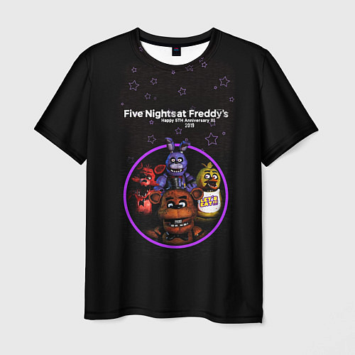Мужская футболка Five Nights at Freddys - персонажи из игры / 3D-принт – фото 1