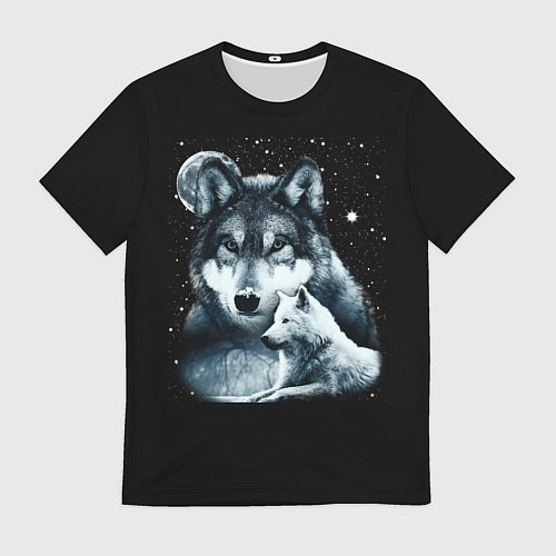 Мужская футболка Ночные Волки / 3D-принт – фото 1