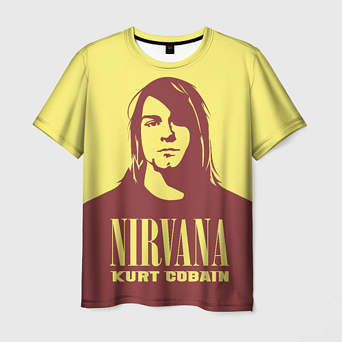 Мужская футболка Nirvana - Kurt Cobain / 3D-принт – фото 1