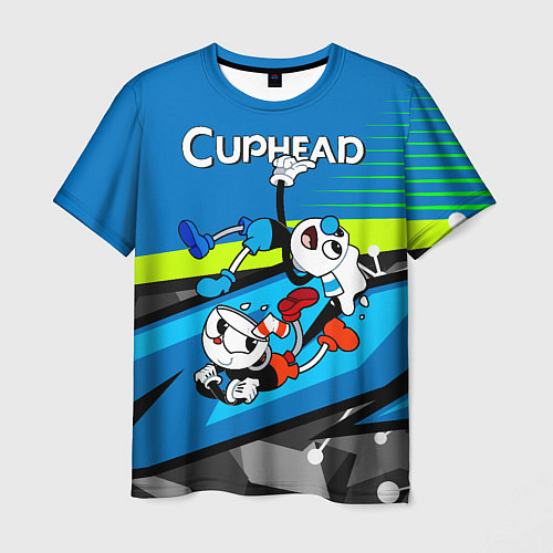 Мужская футболка 2 чашечки cuphead / 3D-принт – фото 1