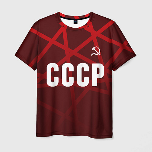 Мужская футболка СССР КРАСНЫЕ ЛИНИИ / 3D-принт – фото 1
