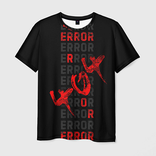 Мужская футболка ERROR ОШИБКА 404 / 3D-принт – фото 1