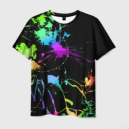 Мужская футболка Neon vanguard fashion pattern / 3D-принт – фото 1
