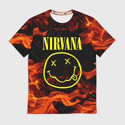 Футболка мужская NIRVANA огонь, цвет: 3D-принт