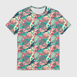 Футболка мужская Ракетки для тенниса, цвет: 3D-принт