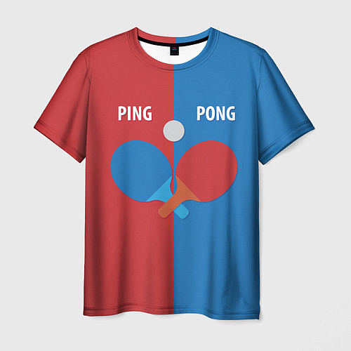 Мужская футболка PING PONG теннис / 3D-принт – фото 1