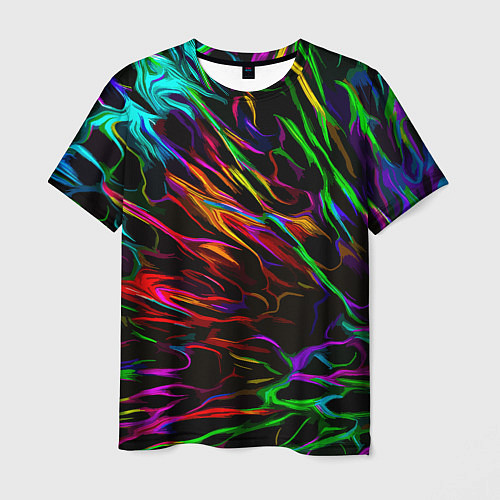 Мужская футболка Neon pattern Vanguard / 3D-принт – фото 1