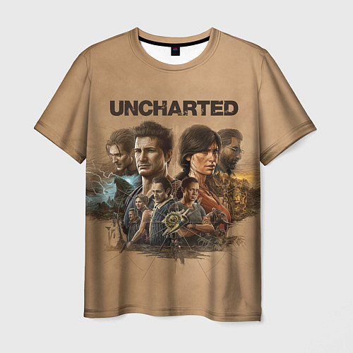 Мужская футболка Uncharted Анчартед / 3D-принт – фото 1