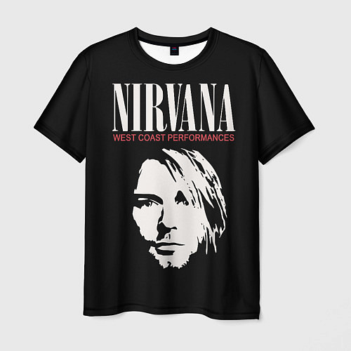 Мужская футболка NIRVANA Kurt Cobain / 3D-принт – фото 1