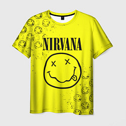 Футболка мужская NIRVANA лого, цвет: 3D-принт