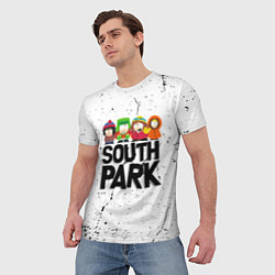 Футболка мужская Южный парк мультфильм - персонажи South Park, цвет: 3D-принт — фото 2