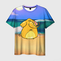 Футболка мужская Желтый слон, цвет: 3D-принт