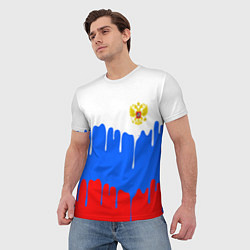 Футболка мужская Флаг герб russia, цвет: 3D-принт — фото 2