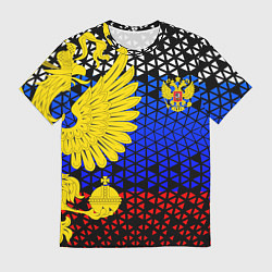 Футболка мужская Герб флаг россии, цвет: 3D-принт