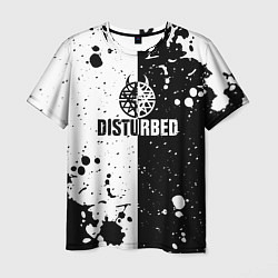 Футболка мужская Disturbed черное белое, цвет: 3D-принт