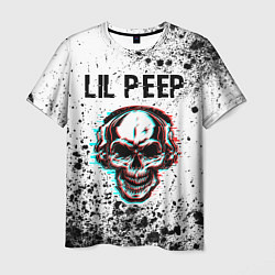 Футболка мужская Lil Peep ЧЕРЕП Краска, цвет: 3D-принт