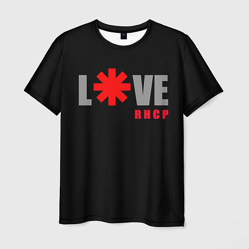 Мужская футболка Love RHCP Red Hot Chili Peppers / 3D-принт – фото 1