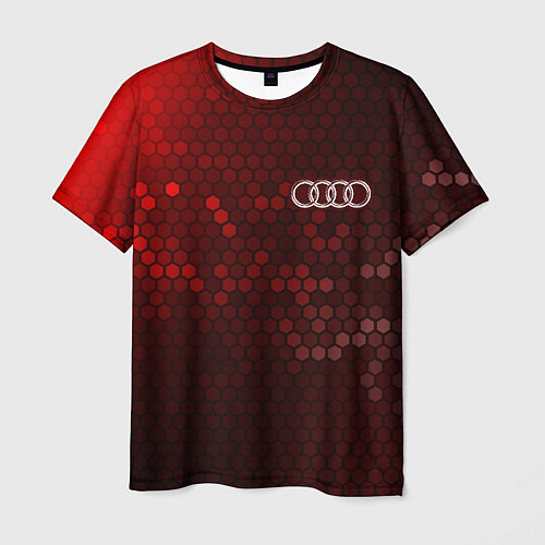 Мужская футболка AUDI Соты / 3D-принт – фото 1
