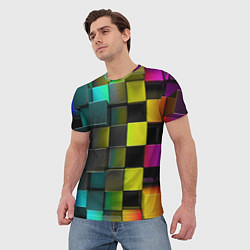 Футболка мужская Colored Geometric 3D pattern, цвет: 3D-принт — фото 2