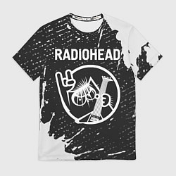 Футболка мужская Radiohead КОТ Краска, цвет: 3D-принт