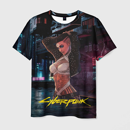 Мужская футболка Girl Vi cyberpunk2077 / 3D-принт – фото 1