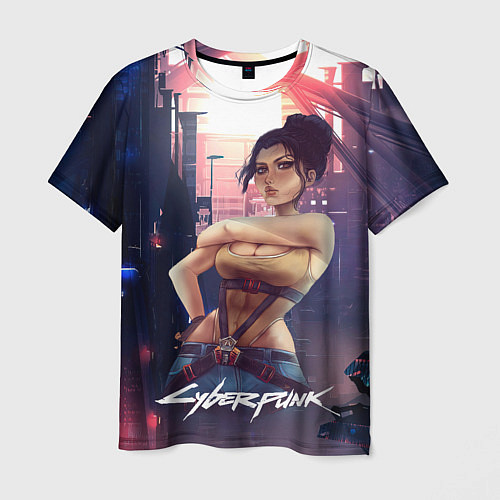 Мужская футболка Панам рисунок Cyberpunk2077 / 3D-принт – фото 1