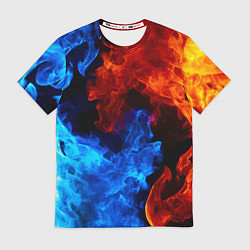 Мужская футболка Огонь - Вода Инь - Янь