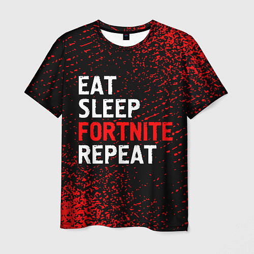 Мужская футболка Eat Sleep Fortnite Repeat Арт / 3D-принт – фото 1