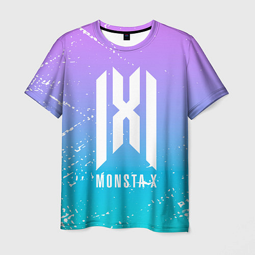 Мужская футболка Monsta x neon / 3D-принт – фото 1